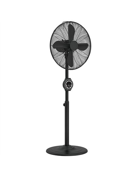 HOMCOM 41 cm Metal Pedestal Fan with Oscillating, Adjustable Height Black - pic 178664 | FastDaddyshop