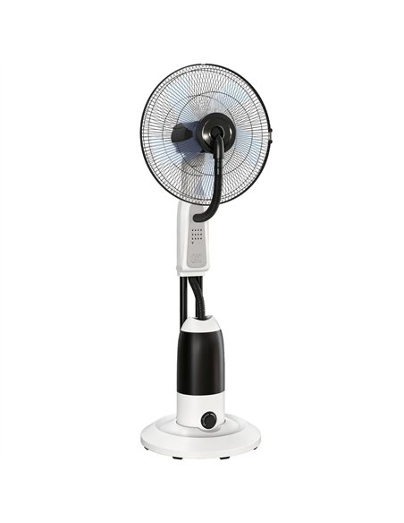 HOMCOM Pedestal Fan with Water Mist Spray 3 Speeds 2.8L Water Tank, White - pic 178673 | FastDaddyshop