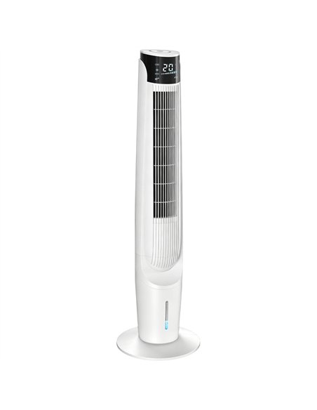 HOMCOM Air Cooler with LED Display and Remote Control, Oscillating Ice Cooling Fan with 3 Speeds, 4 Modes, 12 Hour Timer, White - pic 178682 | FastDaddyshop