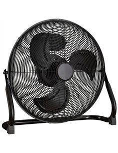 HOMCOM Metal Floor Fan with Tilting, High Velocity, 3 Speed, Portable Gym Fan for Home Office, Black