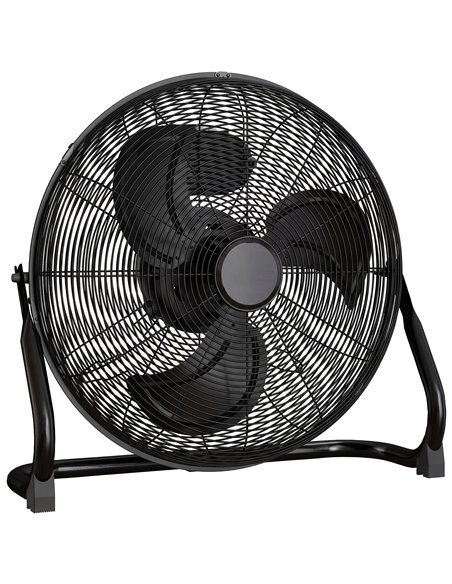 HOMCOM Metal Floor Fan with Tilting, High Velocity, 3 Speed, Portable Gym Fan for Home Office, Black - pic 178718 | FastDaddyshop