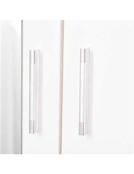 HOMCOM Modern Mirror Wardrobe 2 Door Storage Cupboards Home Storage Organisation Furniture with Adjustable Shelf, 3 Drawers, 80W - pic 17872 | FastDaddyshop
