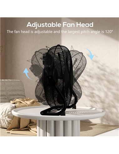 HOMCOM Metal Floor Fan with Tilting, High Velocity, 3 Speed, Portable Gym Fan for Home Office, Black