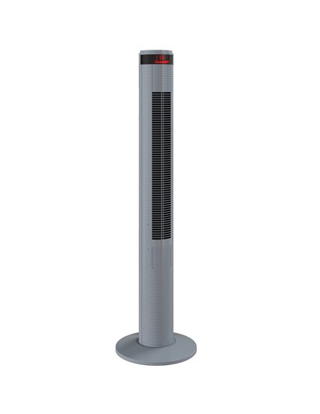 HOMCOM Oscillating Tower Fan Remote Control 3 Speed Modes Cooling Machine, Grey - pic 178736 | FastDaddyshop