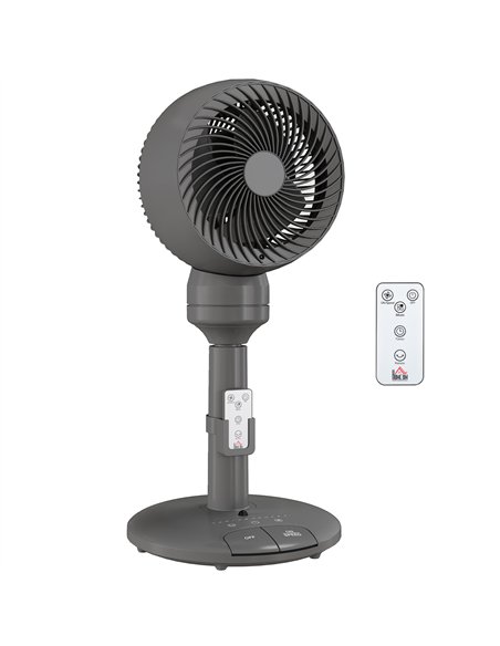 HOMCOM Air Circulator Fan Pedestal Cooling Fan with 3 Speed 3 Mode and Remote Control, 9 Inch, Grey - pic 178754 | FastDaddyshop