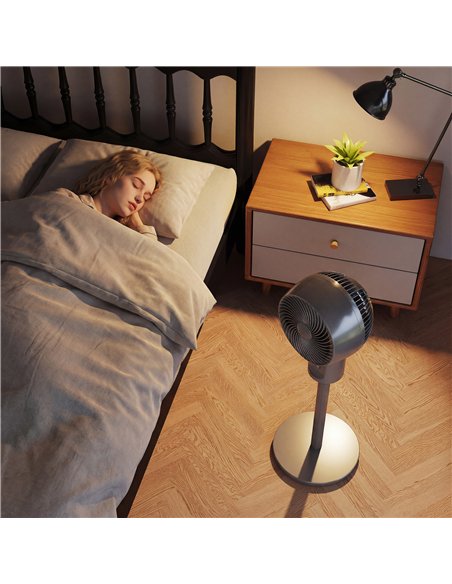 HOMCOM Air Circulator Fan Pedestal Cooling Fan with 3 Speed and Carry Handle, 9 Inch, Grey - pic 178769 | FastDaddyshop