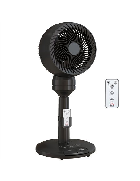 HOMCOM Air Circulator Fan Pedestal Cooling Fan with 3 Speed 3 Mode and Remote Control, 9 Inch, Black - pic 178781 | FastDaddyshop