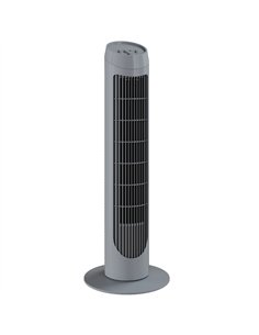HOMCOM Tower Fan for Bedroom Cooling, 75cm Electric 70° Oscillating with 3 Speed Settings, Standing Floor Fan, Grey