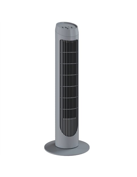 HOMCOM Tower Fan for Bedroom Cooling, 75cm Electric 70° Oscillating with 3 Speed Settings, Standing Floor Fan, Grey - pic 178835 | FastDaddyshop