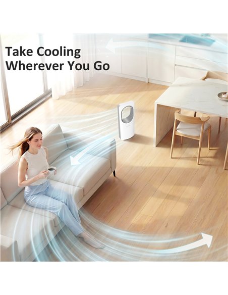 HOMCOM Bladeless Tower Fan for Bedroom, 36dB Standing Cooling Fan with Oscillating, 3 Speeds, 3 Modes, 15H Timer, White - pic 178870 | FastDaddyshop