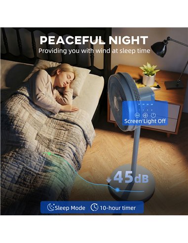 HOMCOM 40 cm Standing Fan, Cooling Floor Fan with 80° Oscillating, Adjustable Tilt and Height, 4 Speed, Remote Control, Grey