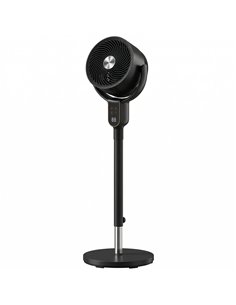 HOMCOM 20 dB Silent Standing Fan for Bedroom, 42" Pedestal Fan with Remote, 90° Oscillating, 8 Speeds, Remote Control, Black