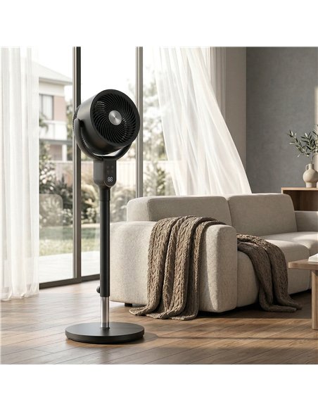 HOMCOM 20 dB Silent Standing Fan for Bedroom, 42" Pedestal Fan with Remote, 90° Oscillating, 8 Speeds, Remote Control, Black - pic 178897 | FastDaddyshop