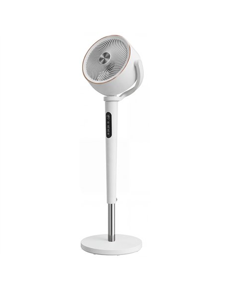 HOMCOM 20dB Silent Standing Fan, 70°+90° Auto Oscillating Fan with 12 Speeds, LED Light, Air Circulator, Remote Control, 12H Tim - pic 178925 | FastDaddyshop