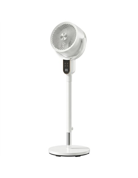 HOMCOM 20 dB Silent Standing Fan for Bedroom, 42" Pedestal Fan with Remote, 90° Oscillating, 8 Speeds, Remote Control, White - pic 178961 | FastDaddyshop