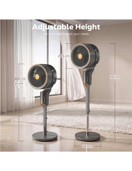 HOMCOM 20 dB Silent Standing Fan for Bedroom, 46" Pedestal Fan with Remote, 85° Oscillating, 8 Speeds - pic 178972 | FastDaddyshop