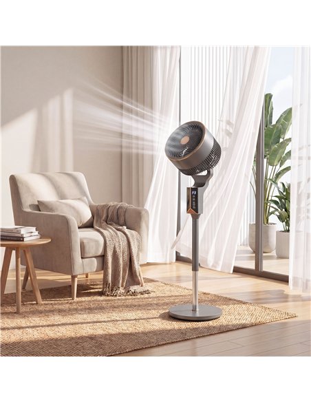 HOMCOM 20 dB Silent Standing Fan for Bedroom, 46" Pedestal Fan with Remote, 85° Oscillating, 8 Speeds - pic 178978 | FastDaddyshop