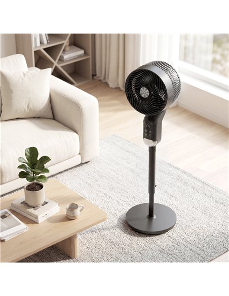 HOMCOM 20 dB Silent Standing Fan, Pedestal Fan with Remote, Oscillating, 8 Speeds, Adjustable Height, 12H Timer - pic 178987 | FastDaddyshop