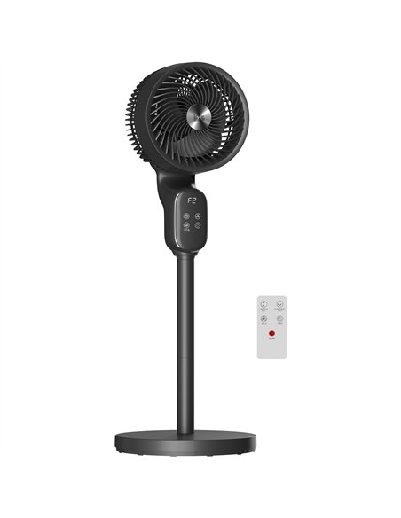 HOMCOM 20 dB Silent Standing Fan for Bedroom, 39in Pedestal Fan with Remote, Oscillating, 8 Speeds, Adjustable Height, Black - pic 178988 | FastDaddyshop