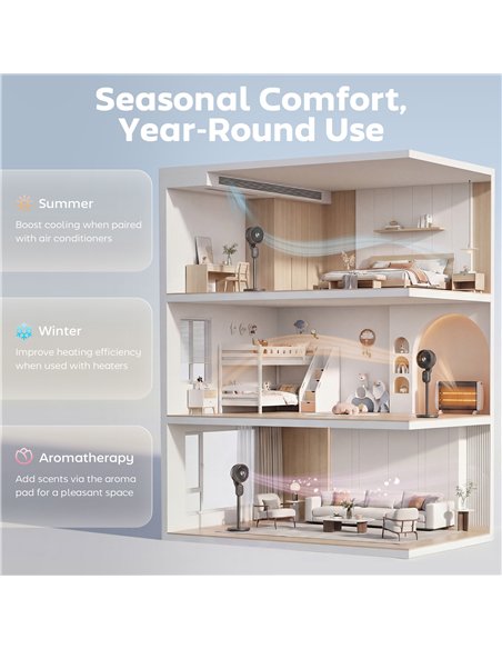 HOMCOM 20 dB Silent Standing Fan for Bedroom, 39in Pedestal Fan with Remote, Oscillating, 8 Speeds, Adjustable Height, Black - pic 178994 | FastDaddyshop