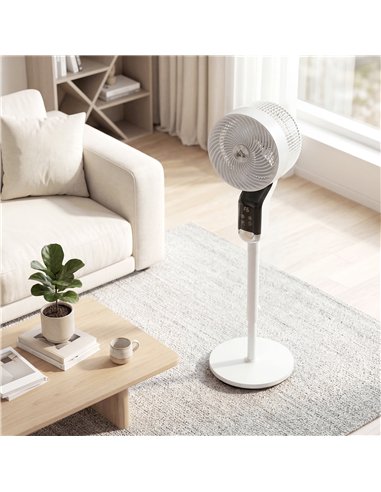 HOMCOM 20 dB Silent Standing Fan, 41in Pedestal Fan with Remote, Oscillating, 8 Speeds, Adjustable Height, 12H Timer