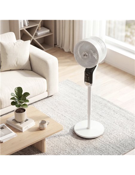 HOMCOM 20 dB Silent Standing Fan, 41in Pedestal Fan with Remote, Oscillating, 8 Speeds, Adjustable Height, 12H Timer - pic 179005 | FastDaddyshop
