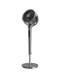 HOMCOM 20dB Silent Standing Fan, 70°+90° Auto Oscillating Fan with 12 Speeds, LED Light, Air Circulator, Remote Control, 12H Tim