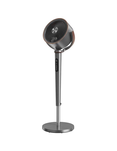 HOMCOM 20dB Silent Standing Fan, 70°+90° Auto Oscillating Fan with 12 Speeds, LED Light, Air Circulator, Remote Control, 12H Tim - pic 179006 | FastDaddyshop
