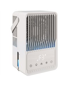 HOMCOM Portable Air Conditioner, 4-in-1 Mini Air Cooler with 3 Wind Speed, 2 Mist Mode, 7 Colour RGB Light, White