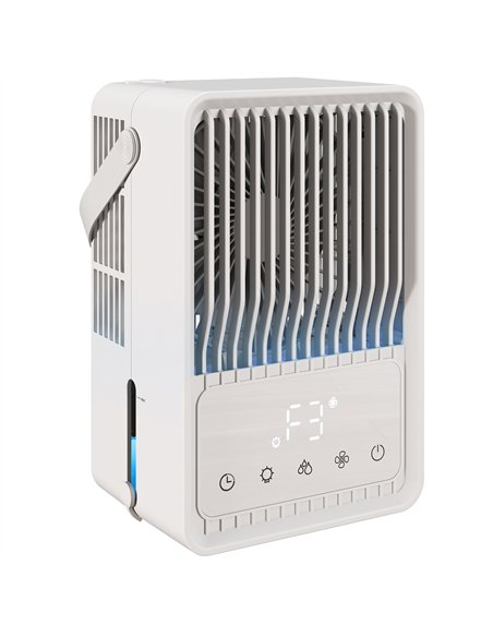 HOMCOM Portable Air Conditioner, 4-in-1 Mini Air Cooler with 3 Wind Speed, 2 Mist Mode, 7 Colour RGB Light, White - pic 179024 | FastDaddyshop