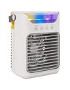 HOMCOM Air Cooler with Adjustable Head, Portable Air Conditioner with 3 Wind Speed, 2 Cool Mist, RGB Light, Grey