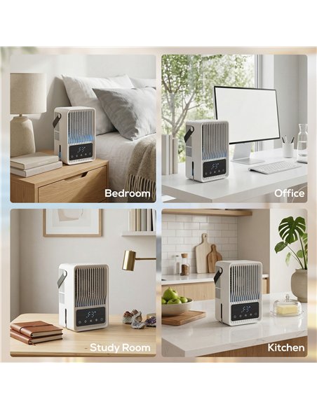 HOMCOM Portable Air Conditioner, 4-in-1 Mini Air Cooler with 3 Wind Speed, 2 Mist Mode, 7 Colour RGB Light, Black and White - pic 179077 | FastDaddyshop