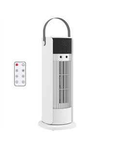 HOMCOM Tower Fan for Bedroom, 16 Inch Mist Desktop Fan with DC Motor, 3 Speeds, 90° Oscillation, 10H Timer, for Home Office