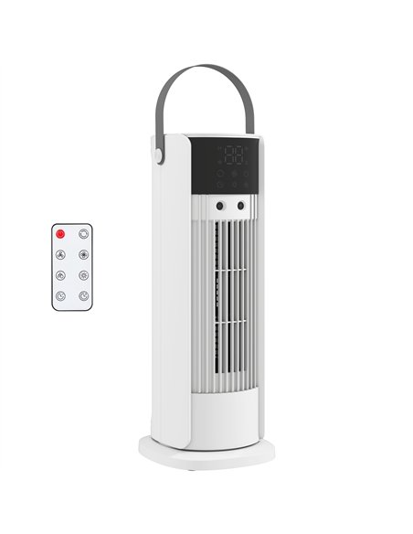 HOMCOM Tower Fan for Bedroom, 16 Inch Mist Desktop Fan with DC Motor, 3 Speeds, 90° Oscillation, 10H Timer, for Home Office - pic 179132 | FastDaddyshop