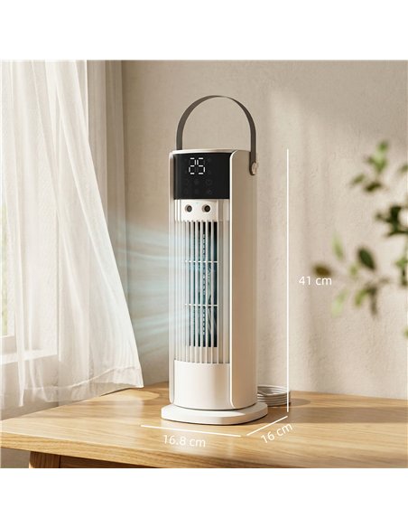 HOMCOM Tower Fan for Bedroom, 16 Inch Mist Desktop Fan with DC Motor, 3 Speeds, 90° Oscillation, 10H Timer, for Home Office - pic 179134 | FastDaddyshop