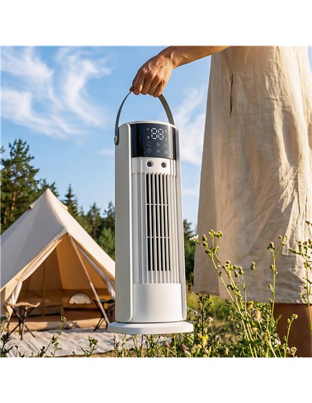 HOMCOM Tower Fan for Bedroom, 16 Inch Mist Desktop Fan with DC Motor, 3 Speeds, 90° Oscillation, 10H Timer, for Home Office - pic 179140 | FastDaddyshop