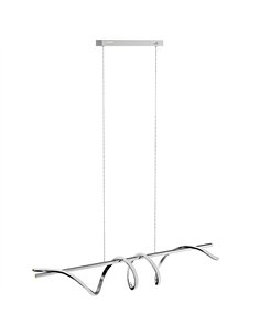 HOMCOM Pendant Light with 3 Colour Temperatures - Silver Tone