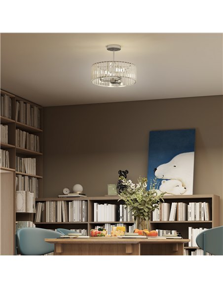 HOMCOM Crystal Ceiling Light Fixture Set of 2, Semi Flush Mount Modern Chandelier for Living Room, Bedroom and Hallway, 3-Lights - pic 179201 | FastDaddyshop