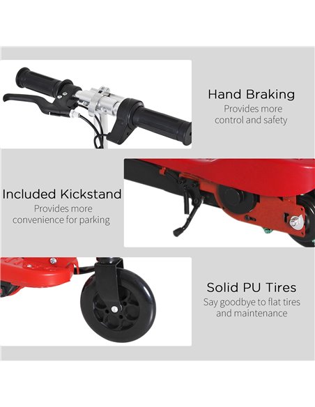 HOMCOM Kids Folding Electric Bike Children E Scooter Ride on Toy 2x12V Recharge Battery 120W Adjustable Height PU Wheels Suitabl - pic 17925 | FastDaddyshop