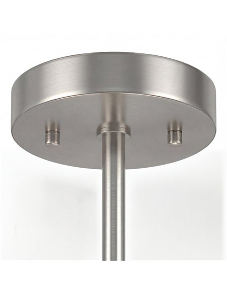 HOMCOM Semi Flush Mount Modern Crystal Chandelier Ceiling Light, Crystal Ceiling Light Fixture with E14 Base, Silver Tone - pic 179283 | FastDaddyshop