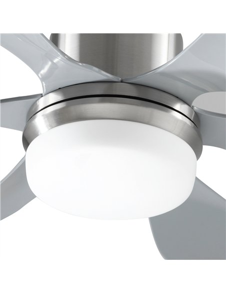 HOMCOM Set of 2 Reversible Ceiling Fan with Light, 6 Blades Indoor Modern Mount LED Lighting Fan with Remote Controller, for Bed - pic 179319 | FastDaddyshop