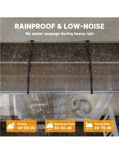 Outsunny Front Door Canopy, Outdoor Awning, Rain Shelter, 303 x 96cm , Brown
