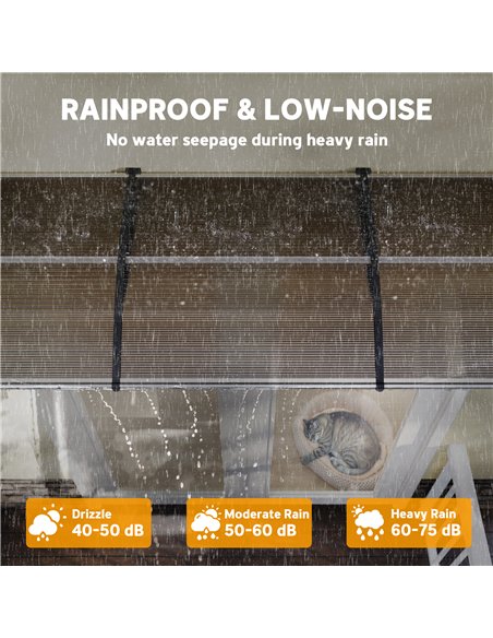 Outsunny Front Door Canopy, Outdoor Awning, Rain Shelter, 303 x 96cm , Brown - pic 179334 | FastDaddyshop