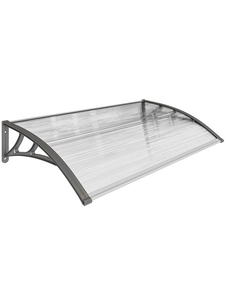 Outsunny Front Door Canopy, Outdoor Awning, Rain Shelter, 110 x 60cm, Grey - pic 179339 | FastDaddyshop