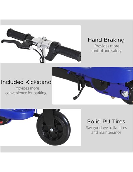 HOMCOM Kids Folding Electric Bike Children E Scooter Ride on Toy 2x12V Recharge Battery 120W Adjustable Height PU Wheels Suitabl - pic 17934 | FastDaddyshop