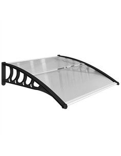 Outsunny Front Door Canopy, Outdoor Awning, Rain Shelter for Window, Porch and Front/Back Door, 103 x 96.5 cm, Clear