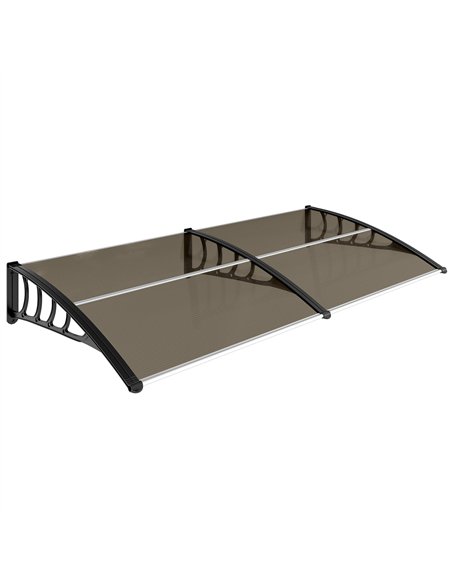 Outsunny Front Door Canopy, Outdoor Awning, Rain Shelter, 200 x 96cm, Brown - pic 179384 | FastDaddyshop