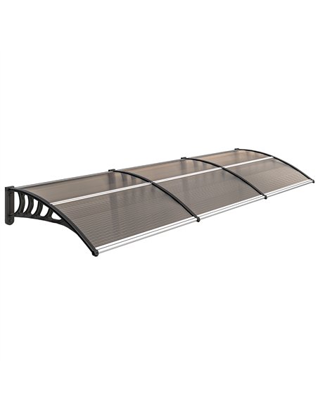 Outsunny Front Door Canopy, Outdoor Awning, Rain Shelter, 303 x 96cm , Brown - pic 179393 | FastDaddyshop