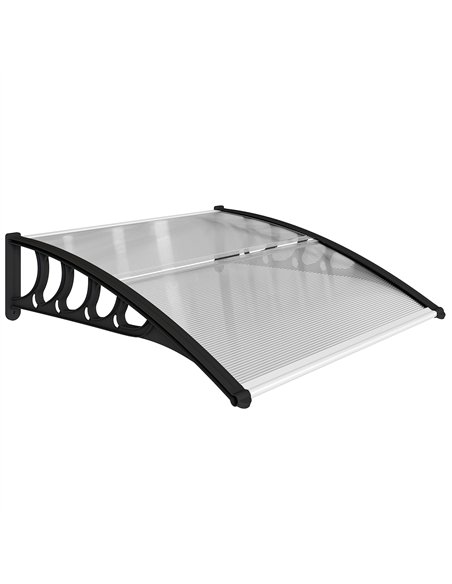 Outsunny Front Door Canopy, Outdoor Awning, Rain Shelter for Window, Porch and Front/Back Door, 103 x 96.5 cm, Clear - pic 179420 | FastDaddyshop