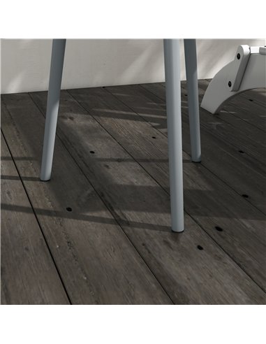 Outsunny Round Garden Coffee Table, Outdoor Side Table with Rounded Steel Edge, Ø40 x 50H cm, Grey